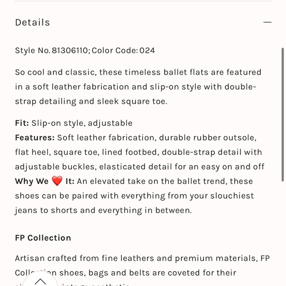 NEW Free People Gemini leather ballet flats buckles 7.5 - Picture 10 of 10